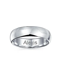 Bling Jewelry 5MM Classic Dome Band Ring in .925 Sterling Silver – Comfort Fit