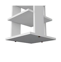 Tuhome Malibu Corner Linen Cabinet White Mdf