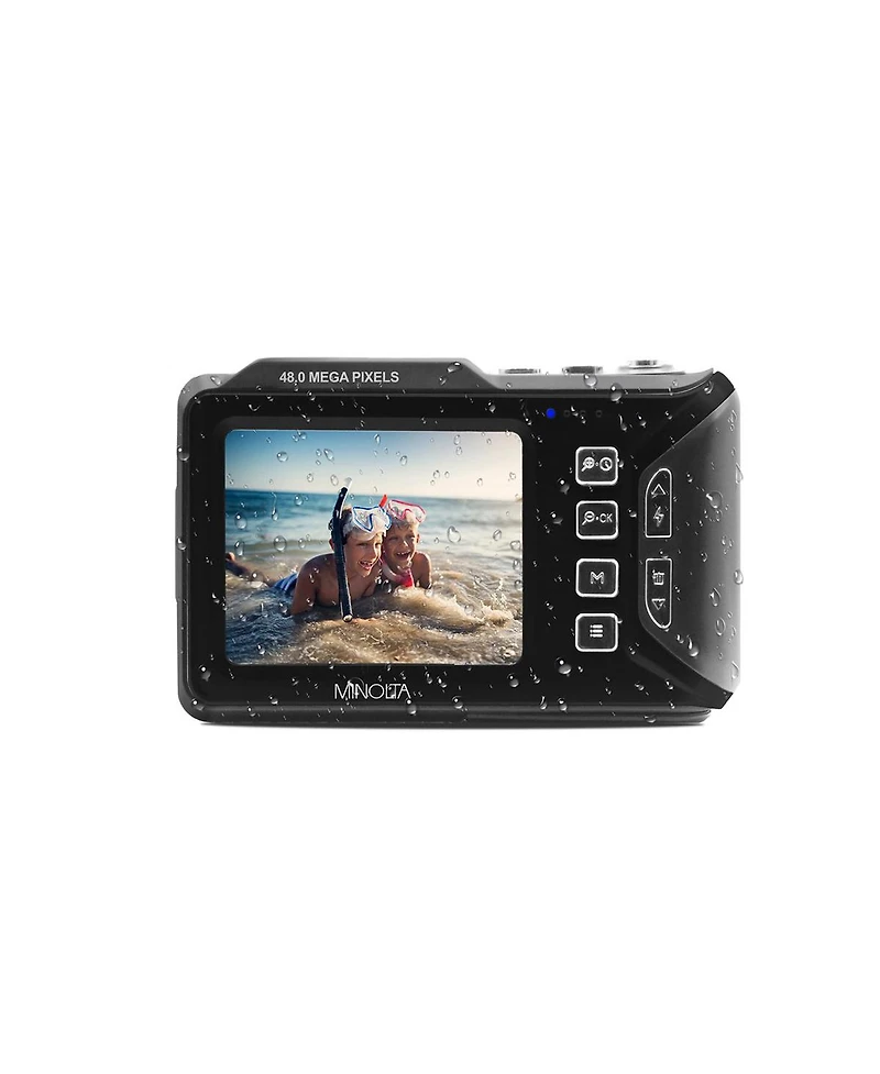 Minolta Minolta MN60WP Waterproof Dual Screen Digital Camera, Blue