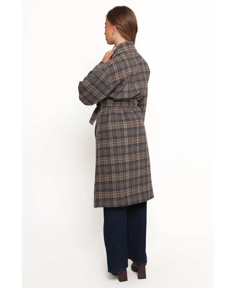 Petal and Pup Women's Torie Waist Tie Long Coat