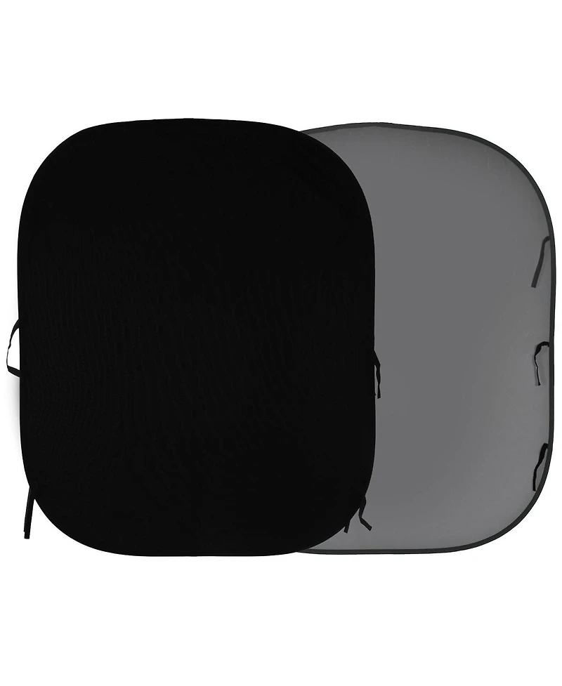 Manfrotto 6x7' Collapsible Reversible Background, Black/Mid Gray