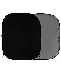 Manfrotto 6x7' Collapsible Reversible Background, Black/Mid Gray