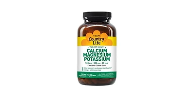 Country Life Cal-Mag-Potassium Target-Mins, 180 Tabs