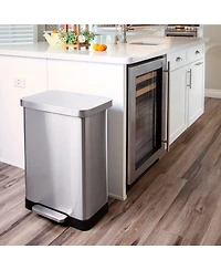 Qualiazero 75L / 20 Gallon Rectangular Step Can - Silver