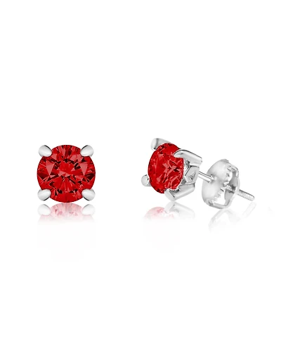Chanteur Girls /Girl/January Crystal White Gold Palladium Plating Screwstud Earring