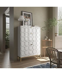 Clihome Shoe Storage Cabinet,Modern Cabinet with 3 Flip Drawers,Freestanding Hidden Slim Narrow Rack for Entryway,Hallway,Bl