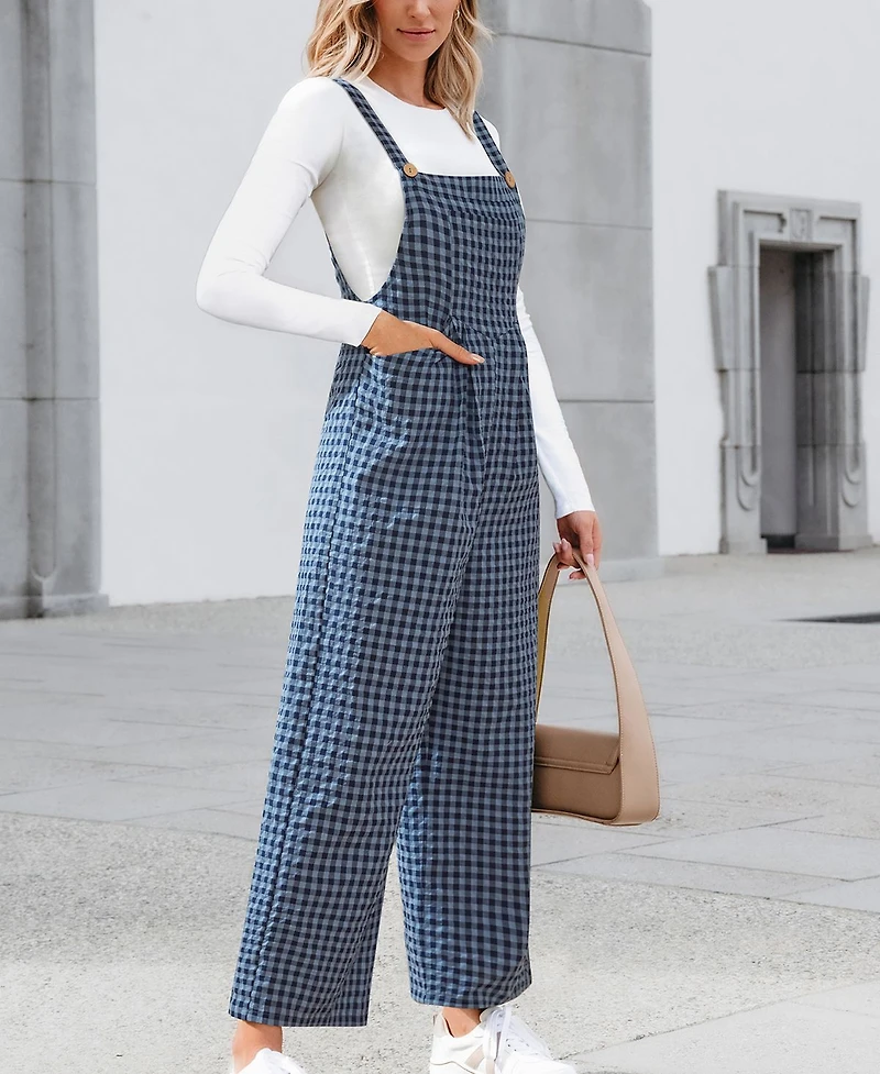 Cupshe Women's All the Feels Checkered Jumpsuit