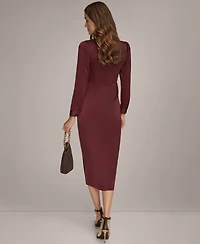 Donna Karan New York Women's Ruched Midi Dress