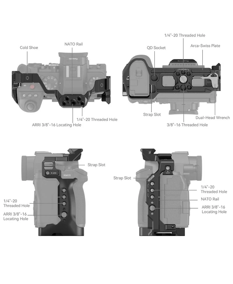 SmallRig Full Camera Cage for Panasonic Lumix S5II/S5IIX