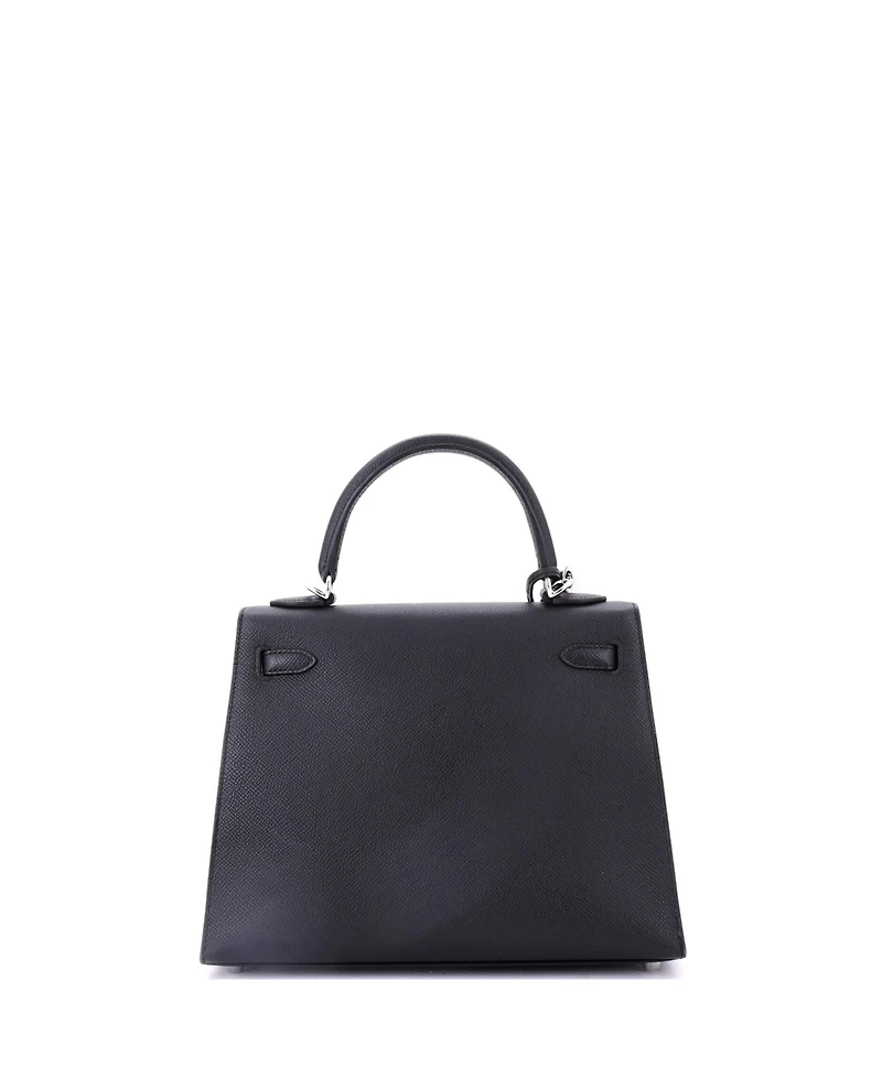 Pre-Owned Hermes Kelly Handbag Epsom with Palladium Hardware