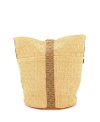 Pre-Owned Hermes Gm Saxo Handbag Woven Straw