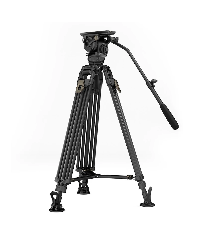 Tilta Cine CT12 Fluid Head with 3-Section Carbon Fiber Tripod, 26.5 lbs Capacity, Space Gray