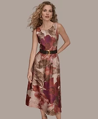 Donna Karan New York Women's Floral Belted Dress