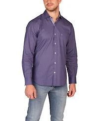 Tailorbyrd Men's Diamond Medallion Long Sleeve Shirt