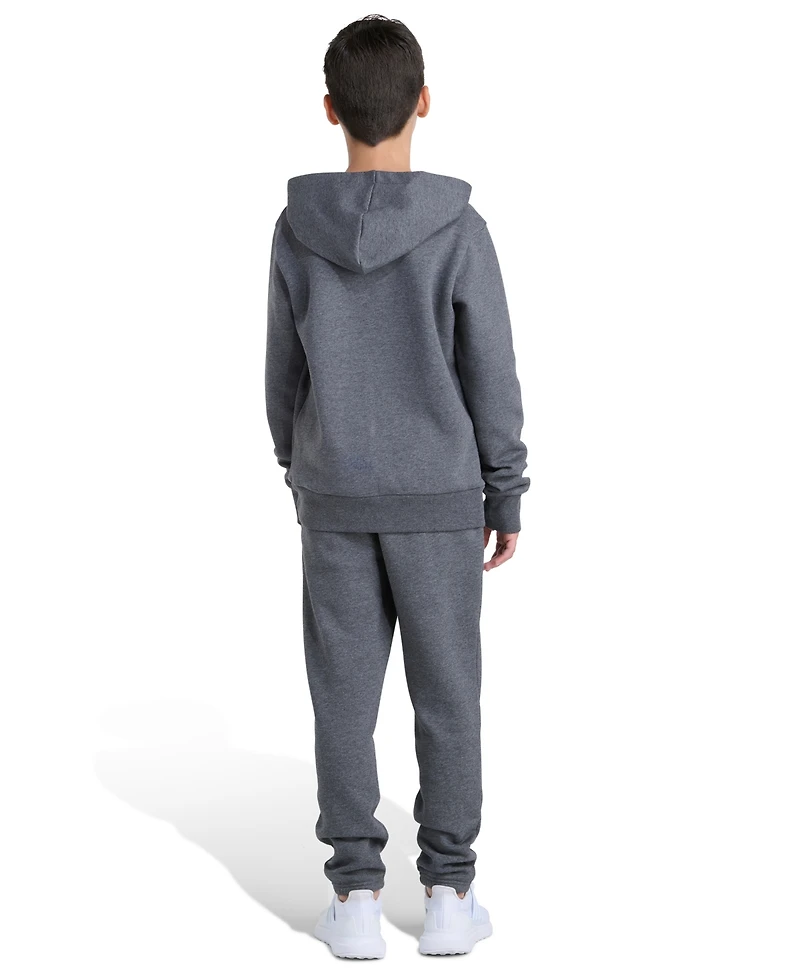Adidas Big Boys Essential Small Logo Two Piece Fleece Hoodie and Joggers Set