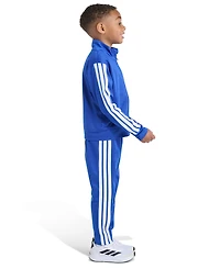 Adidas Toddler and Little Boys 2T-7 Two Piece Long Sleeve, Three Stripes Jacket Jogger Pant Set