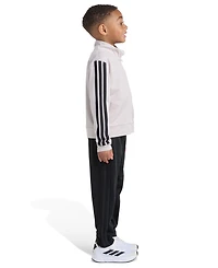 Adidas Toddler and Little Boys 2T-7 Two Piece Long Sleeve, Three Stripes Jacket Jogger Pant Set