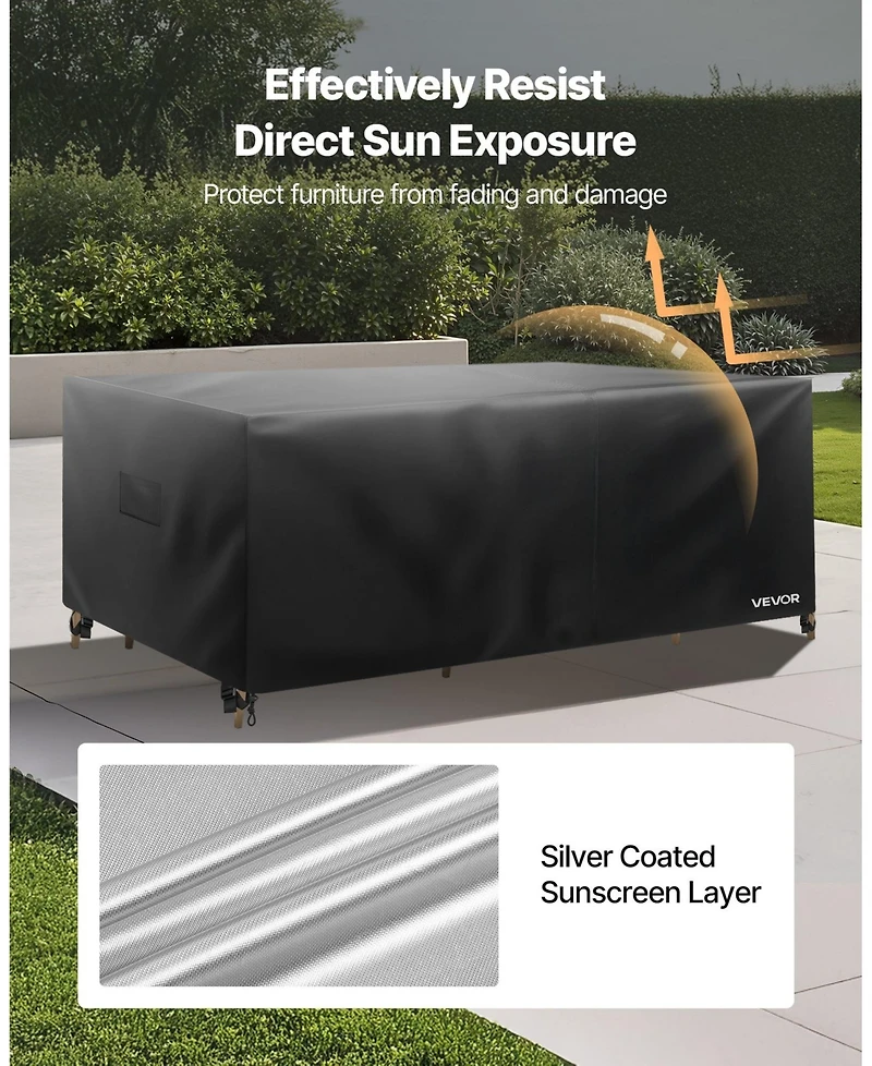 Slickblue Outdoor Waterproof 420D Furniture Cover for Sofa, Table, and Chairs