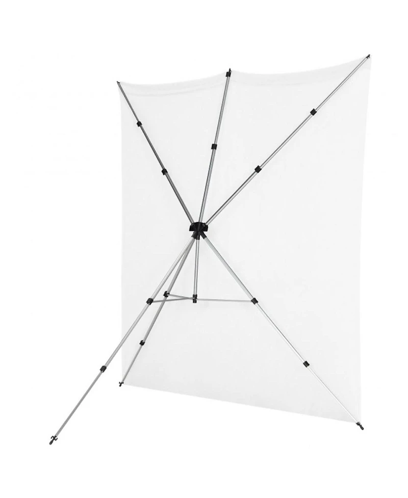 Westcott 8x8' X-Drop Pro Wrinkle-Resistant Backdrop Kit with Stand, High-Key White