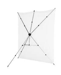 Westcott 8x8' X-Drop Pro Wrinkle-Resistant Backdrop Kit with Stand, High-Key White