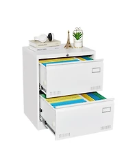 Filing Cabinet Lateral File Cabinet 2 Drawer with Lock Metal File Cabinets Three Drawer Office Cabinet for Legal/Letter/A4/F4