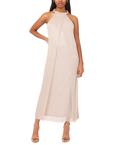 Msk Women's Sleeveless Draped Midi Dress