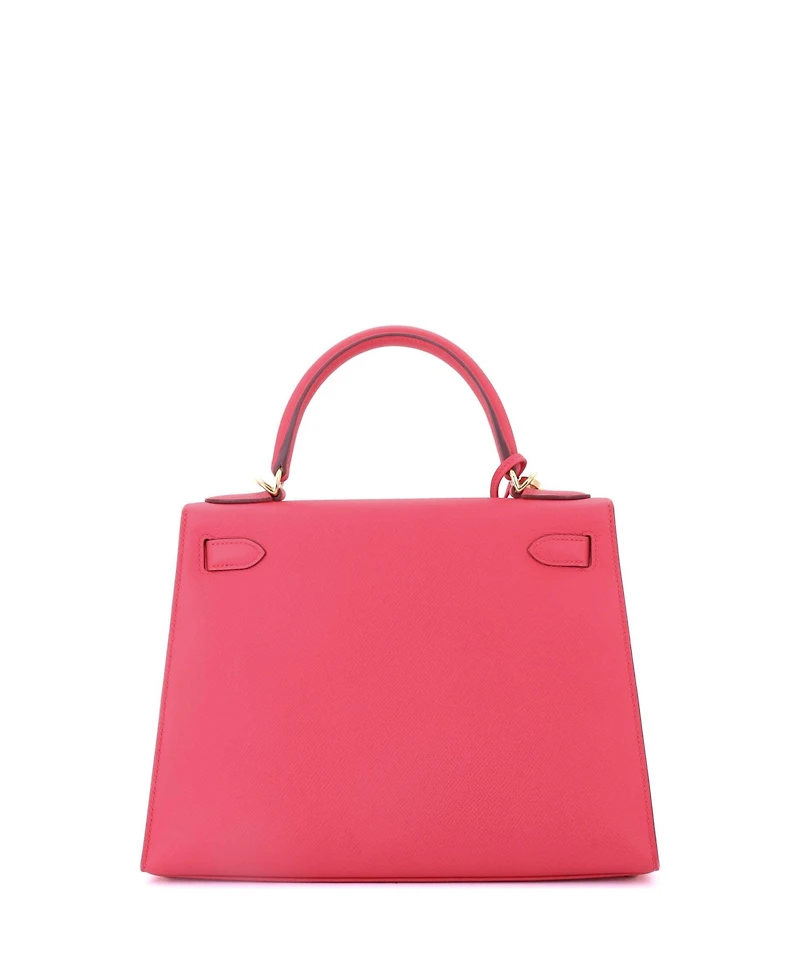 Pre-Owned Hermes Kelly 28 Handbag Pink Epsom with Gold Hardware
