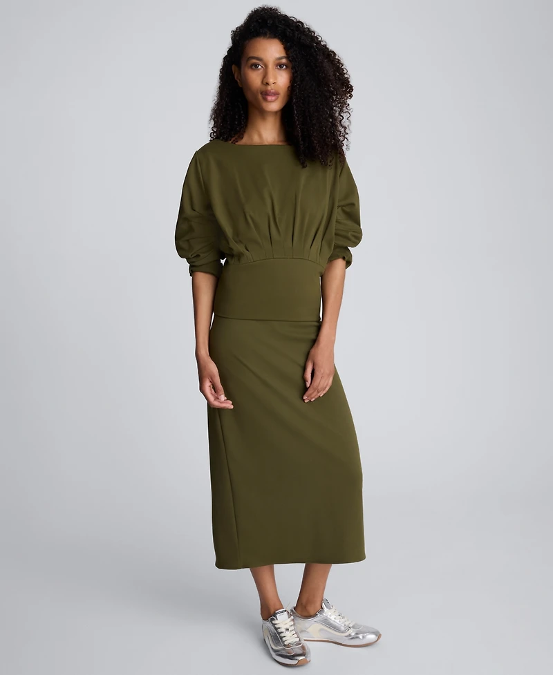 Kenneth Cole Women's Boat Neck Sculpted Fit Top