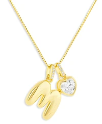 Holiday Lane Letter Initial Charm Necklace in Gold Over Sterling Silver, Macy's Exclusive