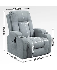 Clihome Infinite Position Single Motor Up to 350 Lbs Power Lift Recliner Chair for Elderly Heavy Duty Motion Mechanism with 8 Point Vibration Massage