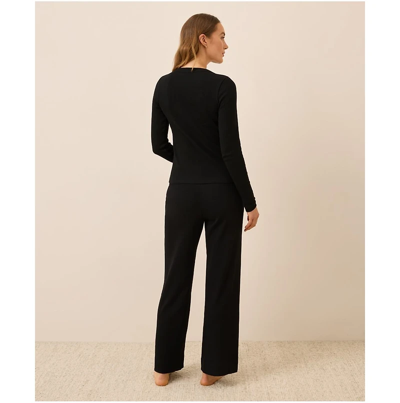 Pact Women's Dream Rib Wide Leg Lounge Pant
