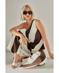 Nasty Gal Women's Stripe Tailored One Shoulder Top