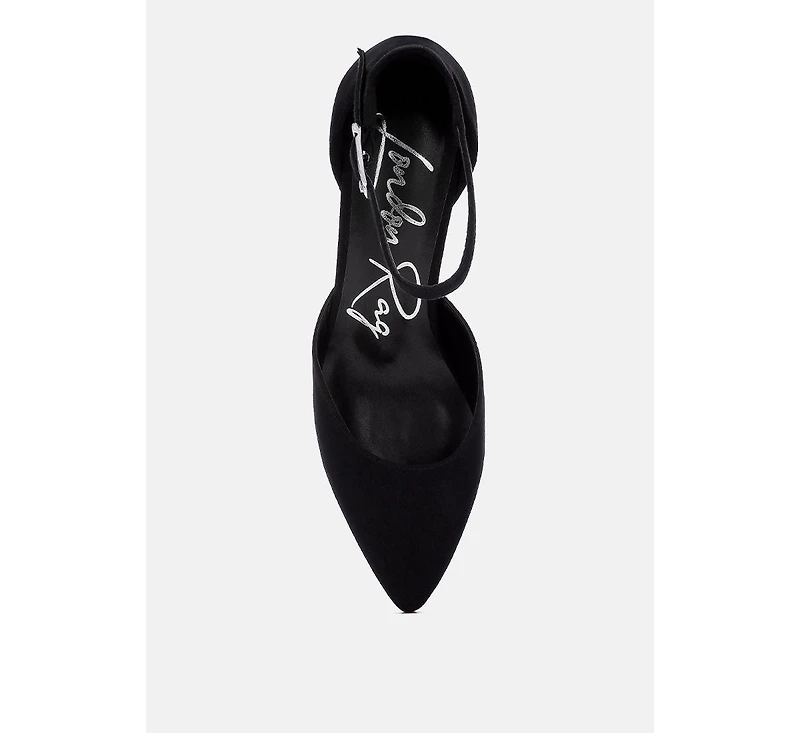 Rozita Microfiber Block Heel Sandals Women