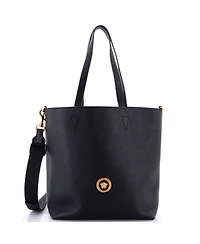 Pre-Owned Versace Tall La Medusa Convertible Shopper Tote Bag Leather Leather