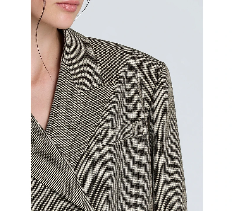 Kenneth Cole Women's Houndstooth Cropped Jacket