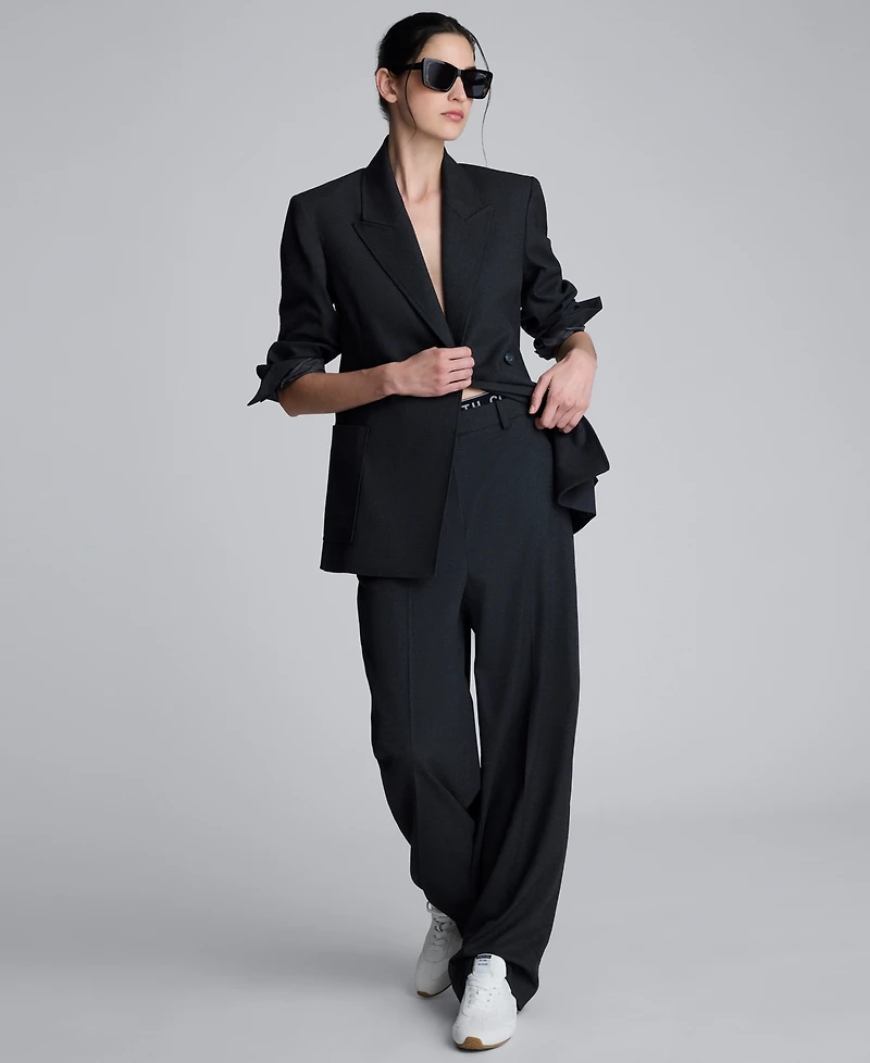 Kenneth Cole Women's Heathered Wide Leg Pants