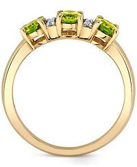Macy's Peridot (1-5/8 ct. t.w.) & Diamond Accent Ring in 10k Yellow Gold