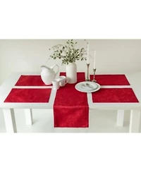 Benson Mills Poinsettia Foliage Raised Jacquard Table Linen Collection