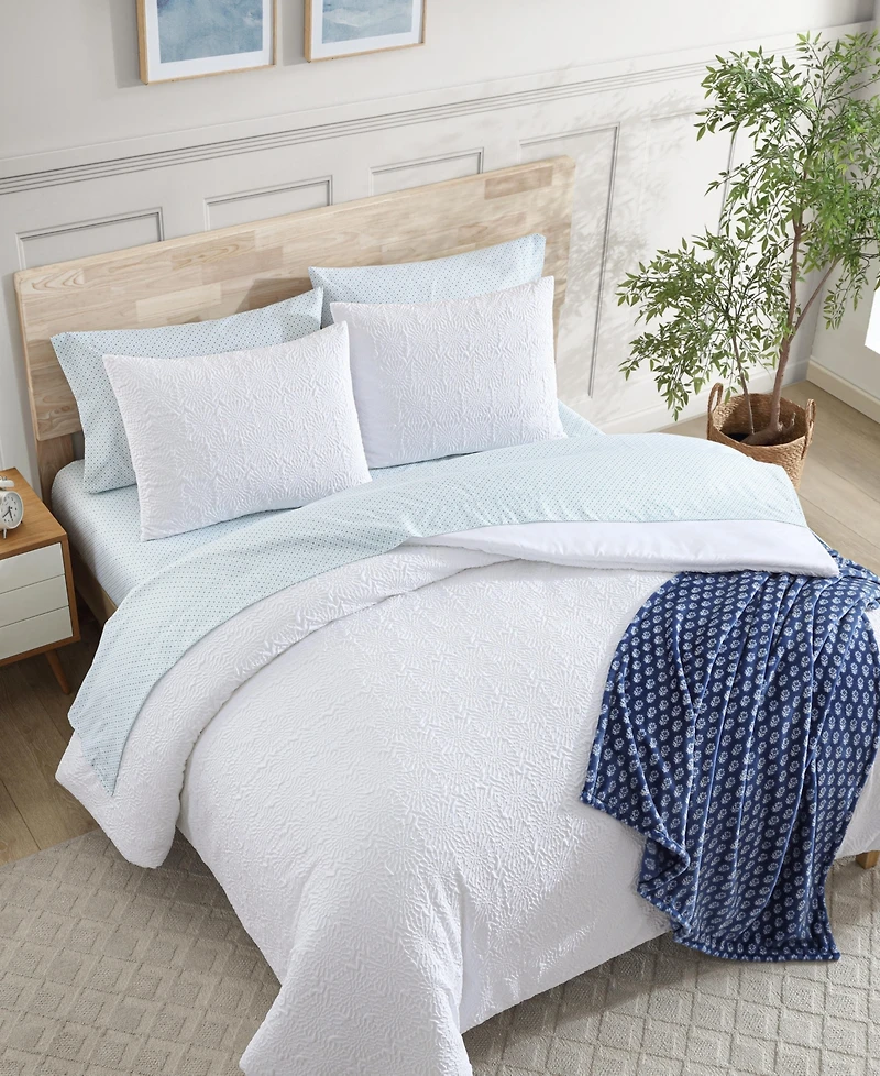 Nautica Embossed Sunflower 8-Pc. Comforter Set, Queen