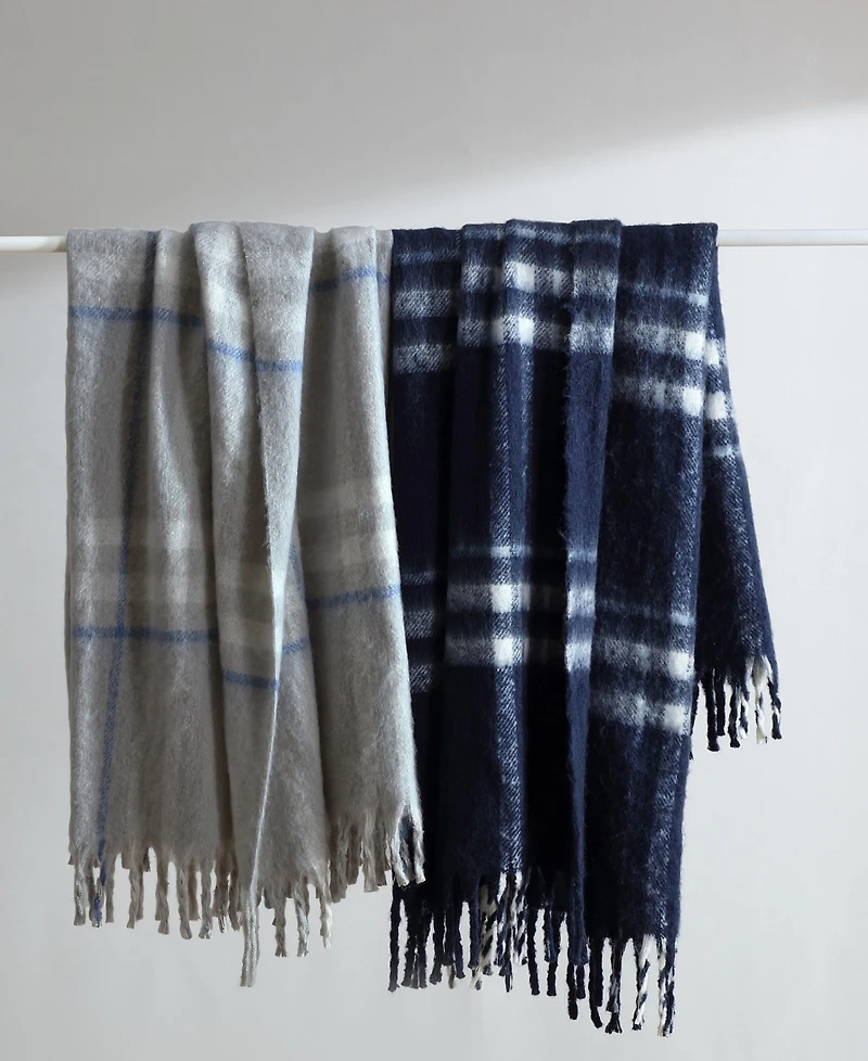 Nautica Ryan Cove Plaid Faux Mohair Throw, 60" x 50"