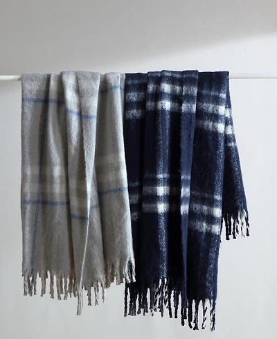 Nautica Ryan Cove Plaid Faux Mohair Throw, 60" x 50"