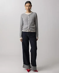 Line & Dot Women's Eton Peplum Pull-On Sweater