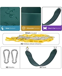 Sorbus 3 Pack 68" Chain Heavy Duty Swing Seat with Snap Hooks - Playground Swing Supports 220lb for Kids Outdoor Play