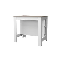 We Have Furniture Kitchen Island Ada, Kitchen, Taupe / White