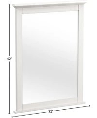 Westwood Design Lodge Farmhouse Style Wood Mirror in Cream Finish