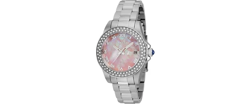 Invicta Women's 36070 Angel Quartz 3 Hand Pink Dial Watch