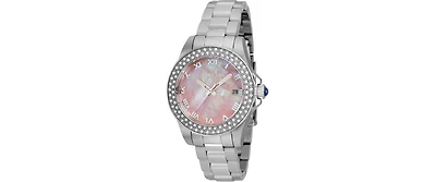 Invicta Women's 36070 Angel Quartz 3 Hand Pink Dial Watch