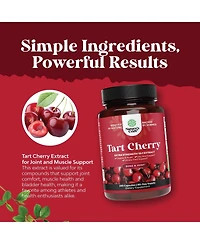 Nature's Craft Tart Cherry Capsules, Advanced Uric Acid Cleanse and Joint Support Supplement, Nature's Craft