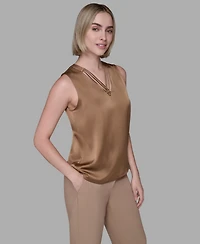 Karl Lagerfeld Paris Women's V-Neck Blouse