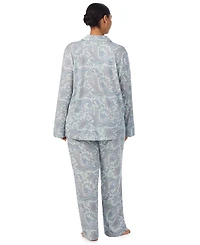 Lauren Ralph Plus 2-Piece Long Sleeve Top and Pants Pajama Set